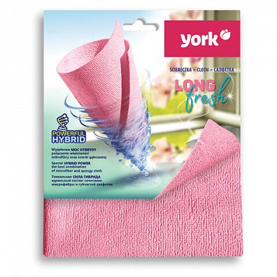 Салфетка из PVA губчатая микрофибры, 30×35см, СУПЕРВПИТЫВАЮЩАЯ, Long Fresh, YORK