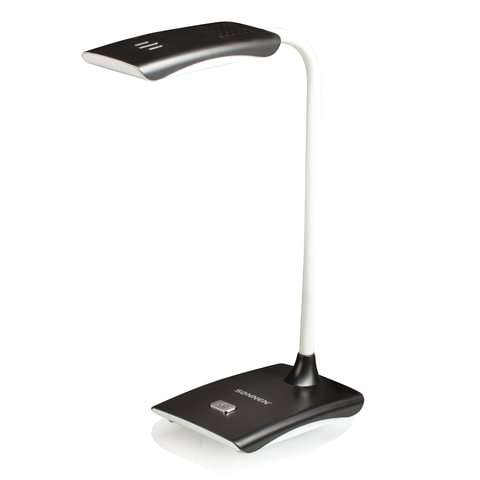 Светильник настольный SONNEN TL-LED-004-5W-12, на подставке, светодиодный, 5 Вт, 12 LED, черный