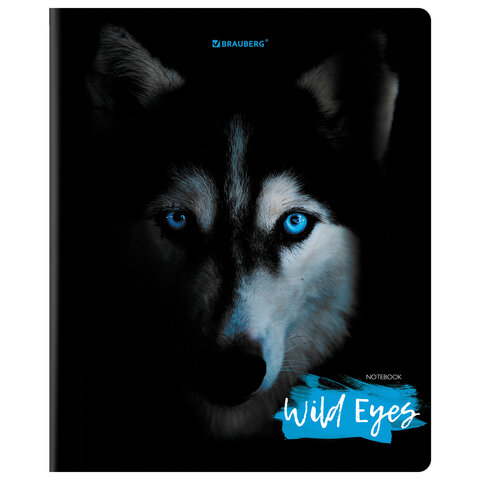 Тетрадь А548 л. BRAUBERGскобаклеткавыборочный лак«Wild eyes»404343