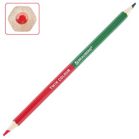 Карандаши цветные мягкие двусторонние BRAUBERG PREMIUM TWIN COLOUR24 штуки48 цветов181875