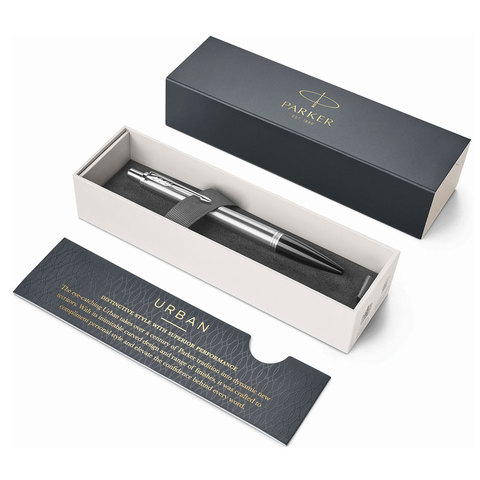 Ручка шариковая Parker Urban CT синяя стальной корпус (артикул производителя 1931580)