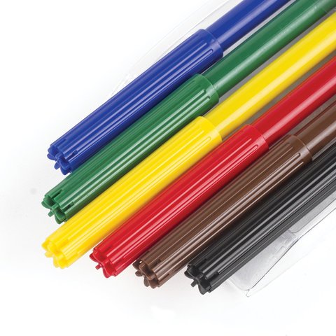 Фломастеры BRAUBERG «АКАДЕМИЯ», 6 цветов, вентилируемый колпачок, ПВХ упаковка