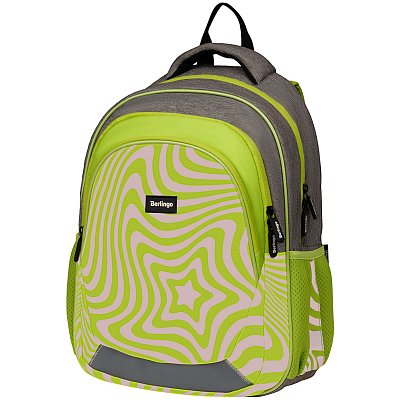 Рюкзак Berlingo Bliss «Neon star» 40×29×19см, 3 отделения, 2 кармана, анатомическая ЭВА спинка