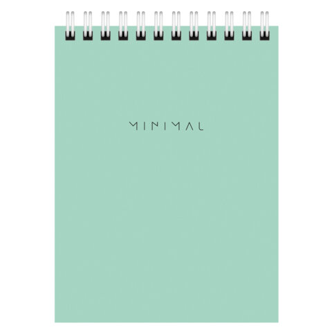 Блокнот МАЛЫЙ ФОРМАТ А6 108×145 мм, 40 л., гребень, картон, клетка, BRAUBERG «Minimal Pastel»