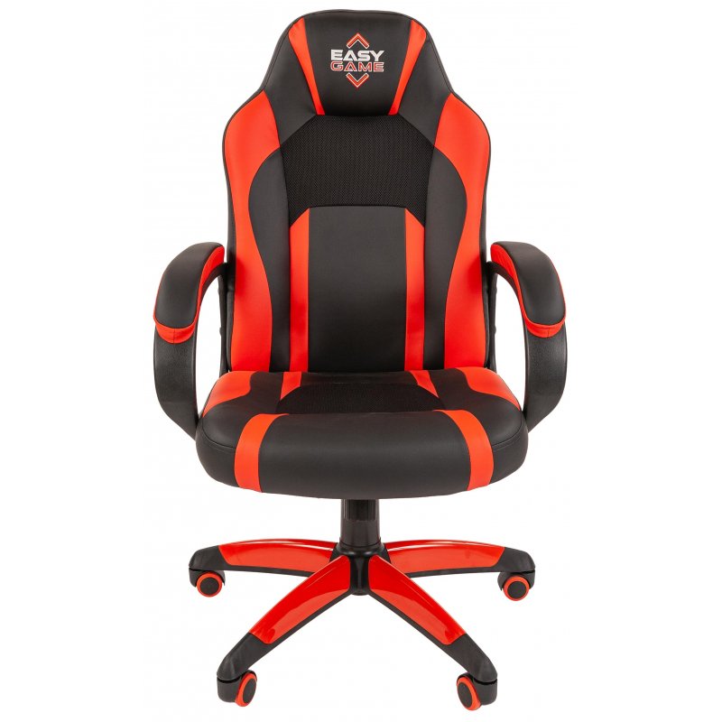 Кресло игровое Easy Chair 686 TPU красное/черное (экокожа/ткань ...