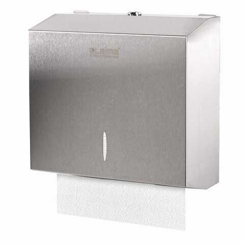 Диспенсер для полотенец LAIMA PROFESSIONAL INOX, (Система H3), V (ZZ), нержавеющая сталь, матовый, 605696