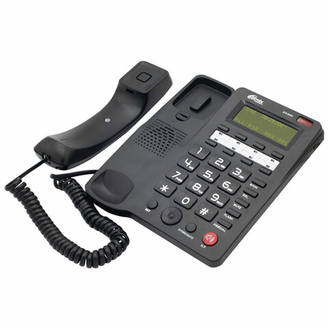 Телефон RITMIX RT-550 black, АОН, спикерфон, память 100 номеров, тональный/импульсный режим