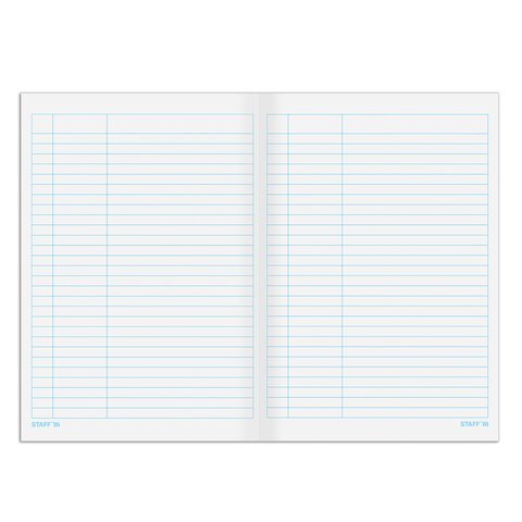 Книга учета 48 л., мелованный картон, пустографка, блок офсет, А4 (200×290 мм), STAFF, 130212