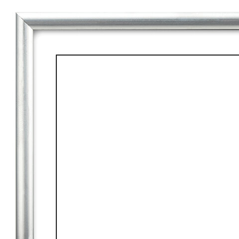 Рамка 21×30 см со стеклом, багет 8 мм, МЕТАЛЛ, BRAUBERG «Blade», серебристая