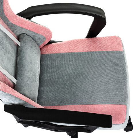 Кресло компьютерное BRABIX ''Forcer GM-127''2 подушкитканьрозовое/серое533215