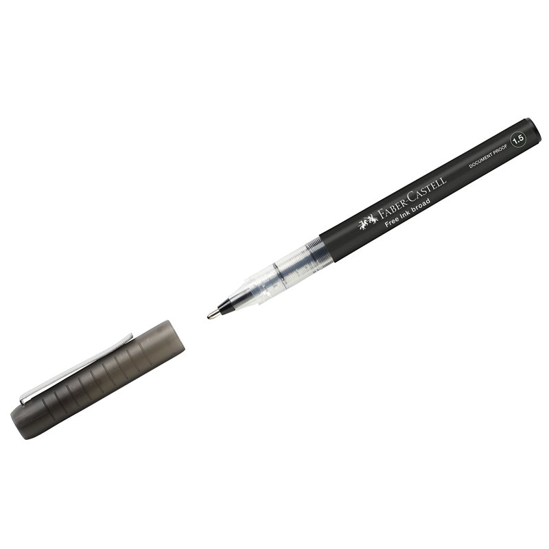 Ручка-роллер Faber-Castell «Free Ink», черная, 1.5мм, одноразовая ...