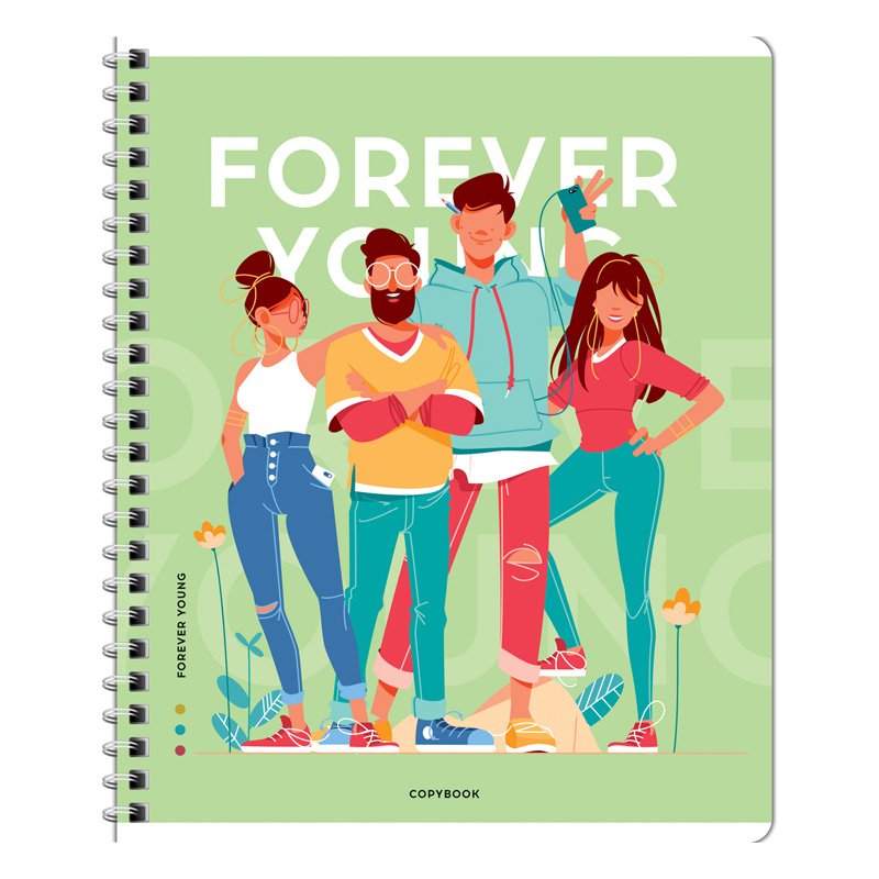 Тетрадь 48л., А5, клетка на гребне ArtSpace «Стиль. Forever young», эконом
