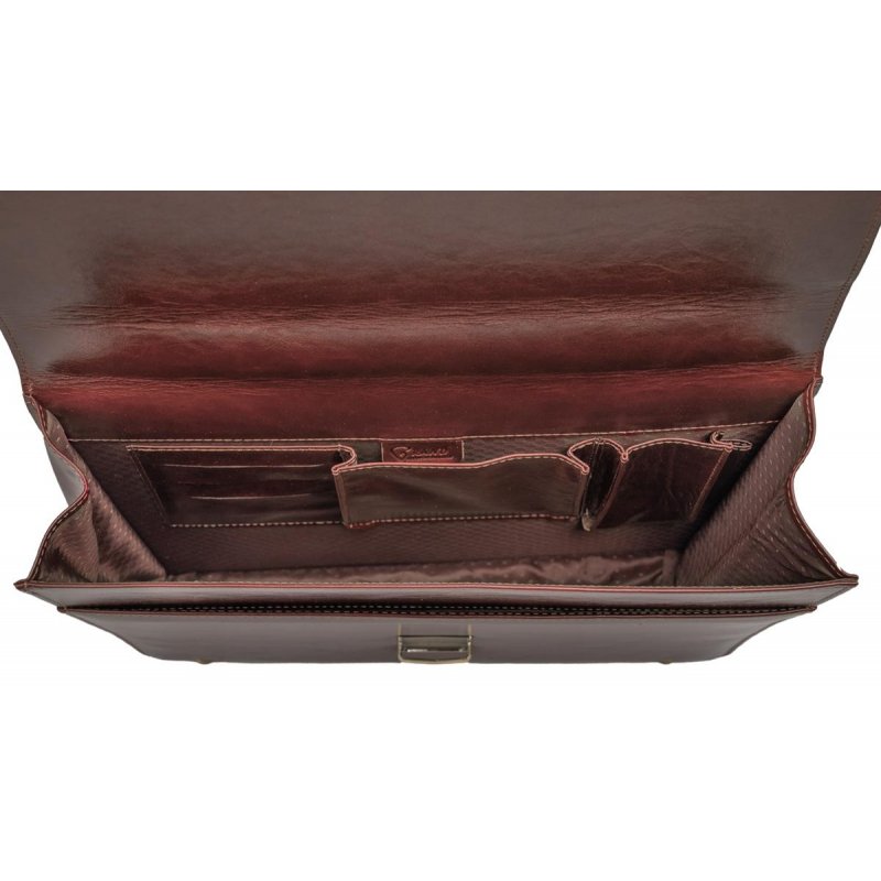 Портфель Grand из натуральной кожи коричневого цвета (01-057-0823)