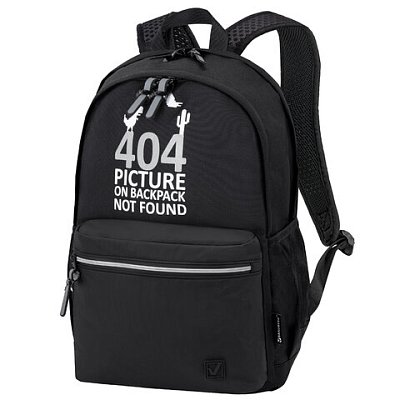 Рюкзак BRAUBERG FASHION CITY универсальный, 2 отделения, Not found, черный, 46×31х15 см