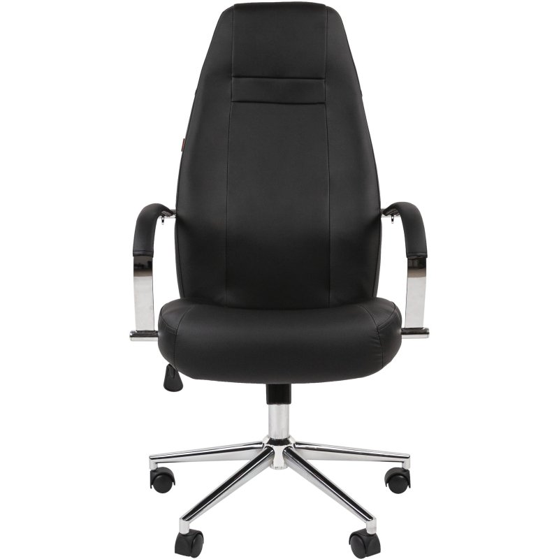 Кресло VT_EChair-555 TPU кожзам черный хром N
