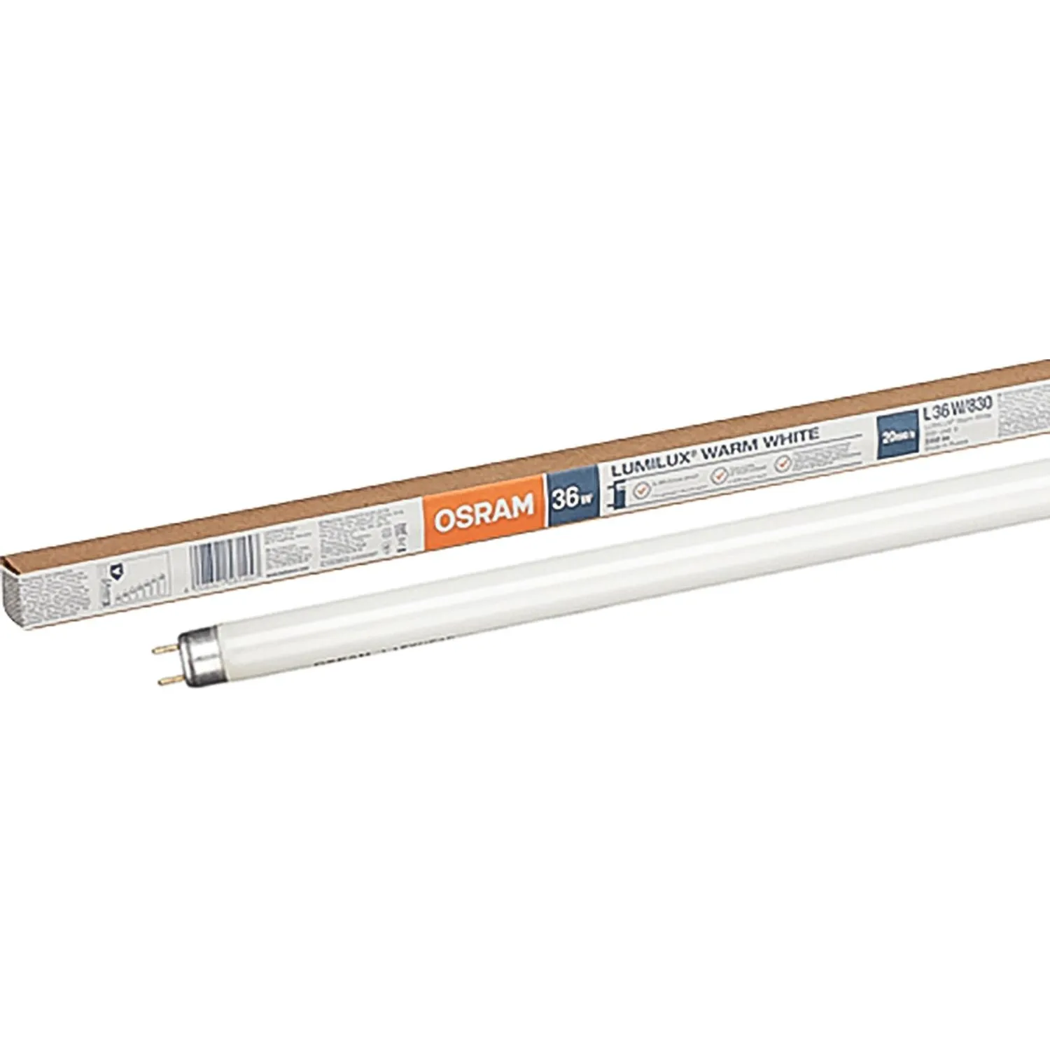 Лампа люминесцентная Osram 36 Вт G13 T8 3000 К 3350 Лм (25 штук в упаковке, 4058075692954)