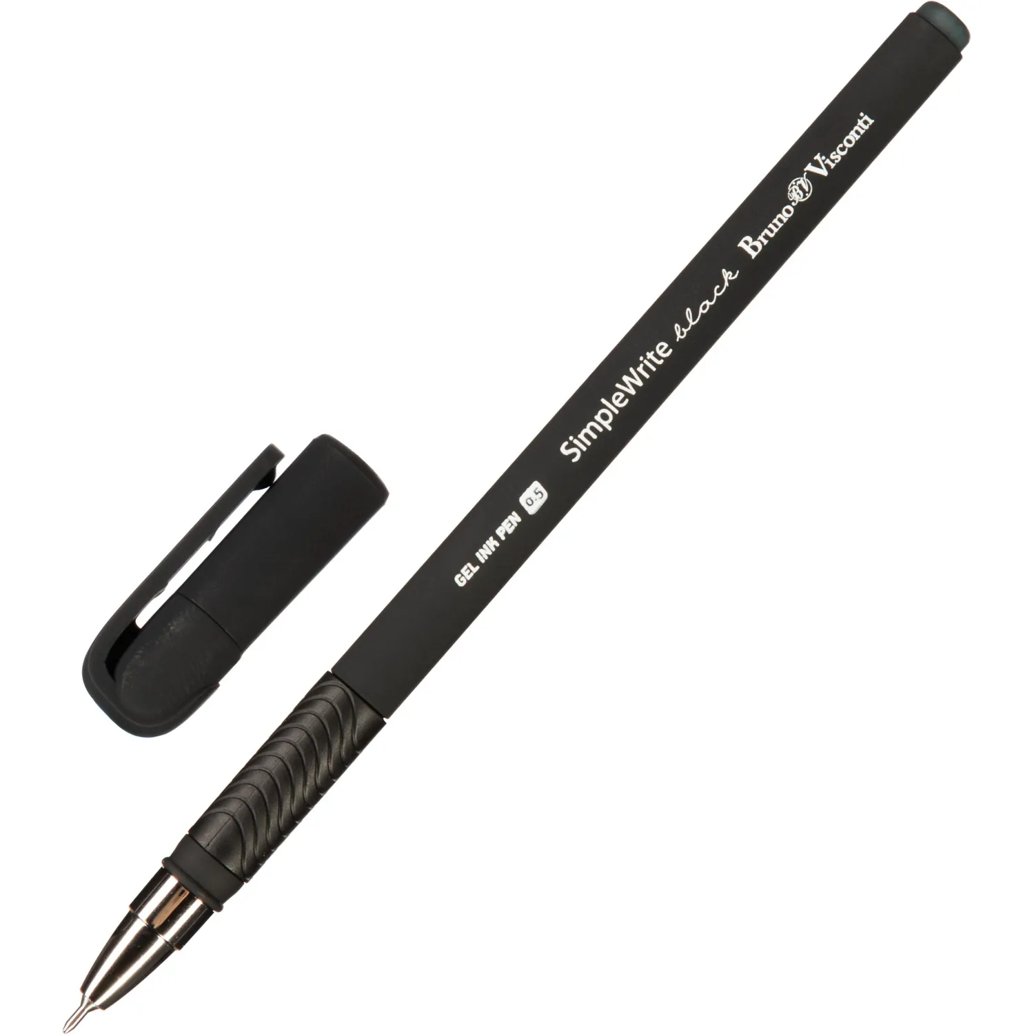 превью Ручка гелевая неавтомат. SimpleWrite BLACK 0.5 м м,черная 20-0067
