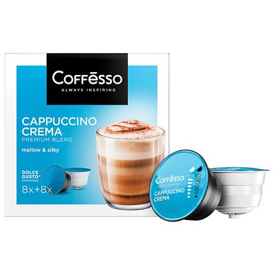 Кофе в капсулах COFFESSO «Cappuccino Crema» для кофемашин Dolce Gusto, 8 порций