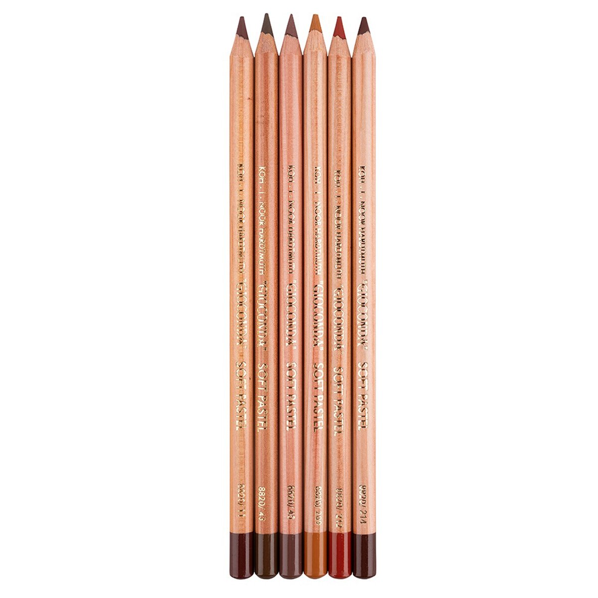 Пастельные карандаши Koh-I-Noor «Gioconda Soft 8826 Brown Line », 6цв., картон. упак., европодвес