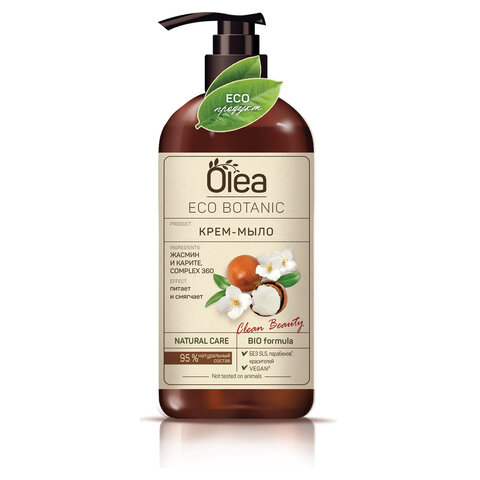 превью Мыло-крем 450 мл, OLEA Eco Botanic «Жасмин и карите», дозатор
