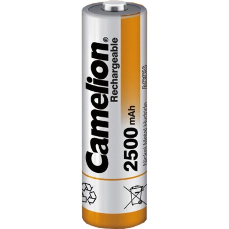 Аккумулятор Camelion AA-2500mAh 2шт/бл(NH-AA2500BP2.1.2В) (6107)