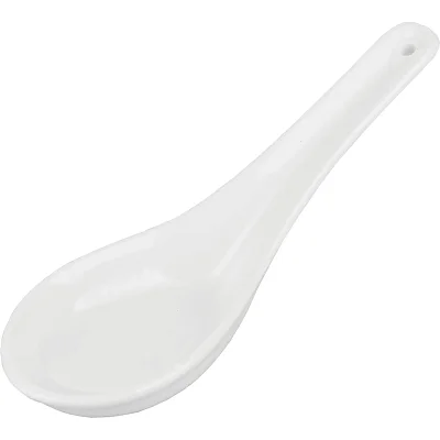 Ложка для мисосупа Кунстверк;фарфор;, H=90, L=130, B=48мм;белый 12шт/уп