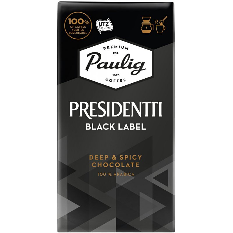 Кофе молотый Paulig Presidentti Black 100% арабика 250 г