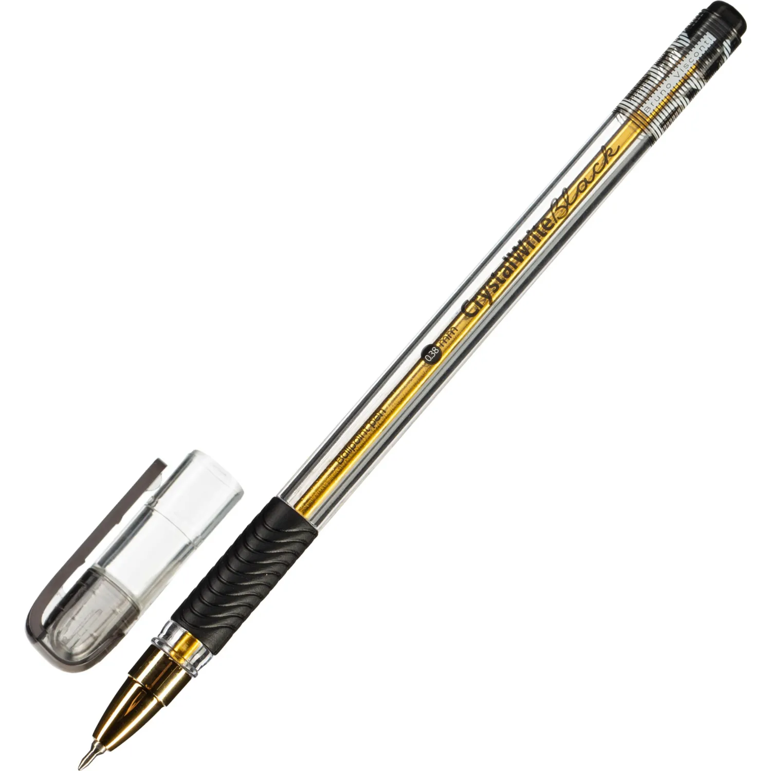 Ручка шариковая неавтоматическая Bruno Visconti Crystal Write чёрная (толщина линии 0.36 мм)