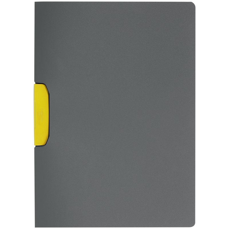 превью Папка с клипом Durable «Duraswing color», А4, до 30 листов, графит-желтая