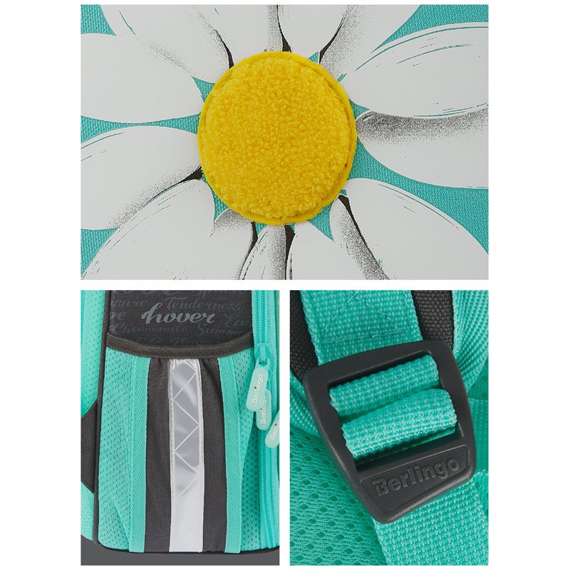 Ранец Berlingo Expert Plus «Chamomile» 38×29×15см, 2 отделения, 2 кармана, анатомическая спинка