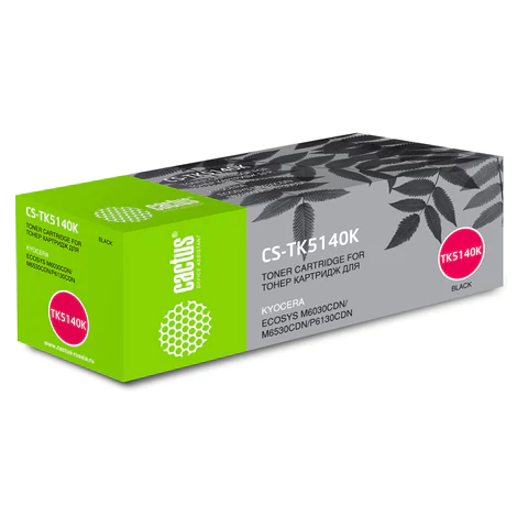 превью Тонер-картридж CACTUS (CS-TK5140K) для KYOCERA Ecosys M6030cdn/M6530cdn, черный, ресурс 7000 стр. 