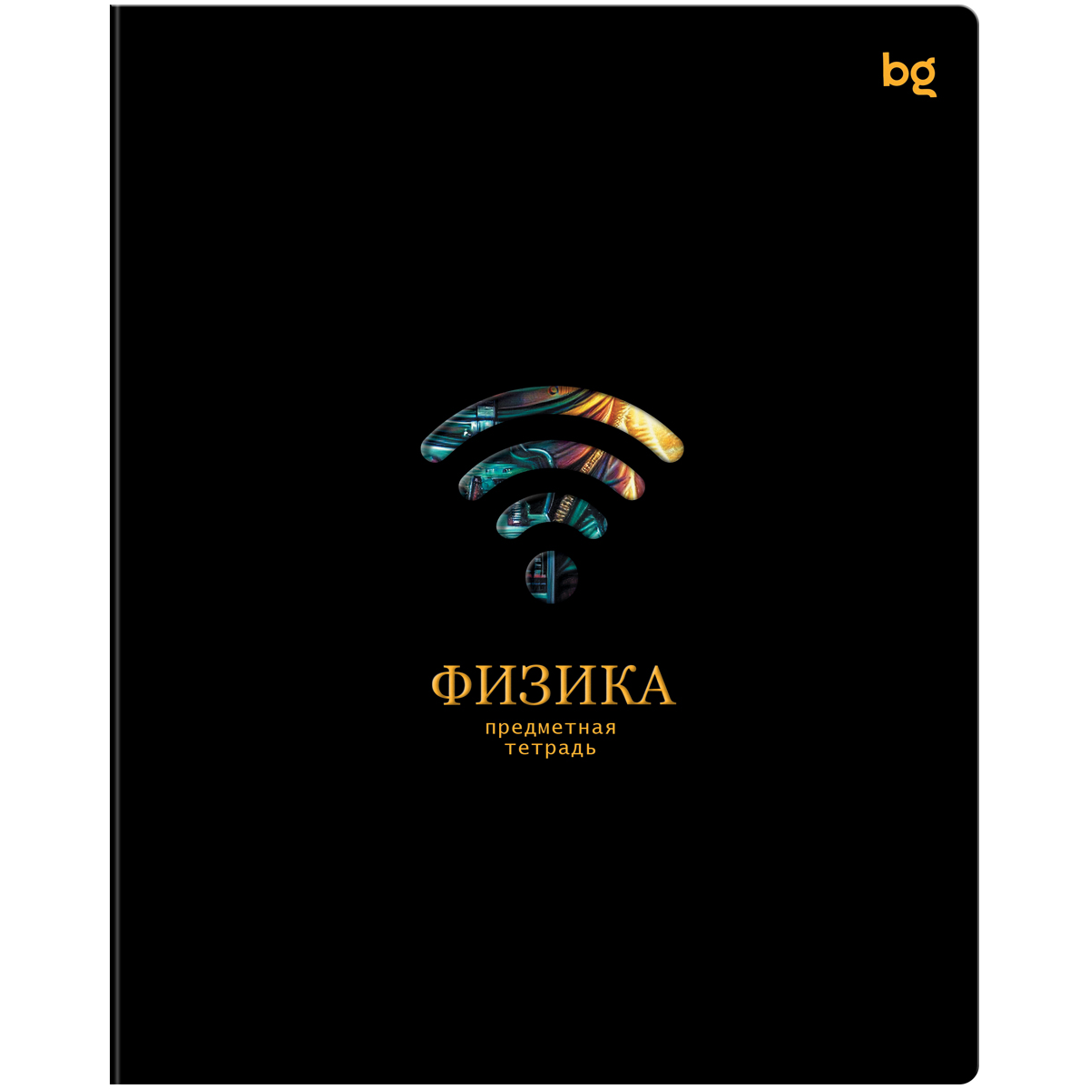 превью Тетрадь предметная 48л. BG «Информационное поле» - Физика, soft-touch ламинация, выб. лак