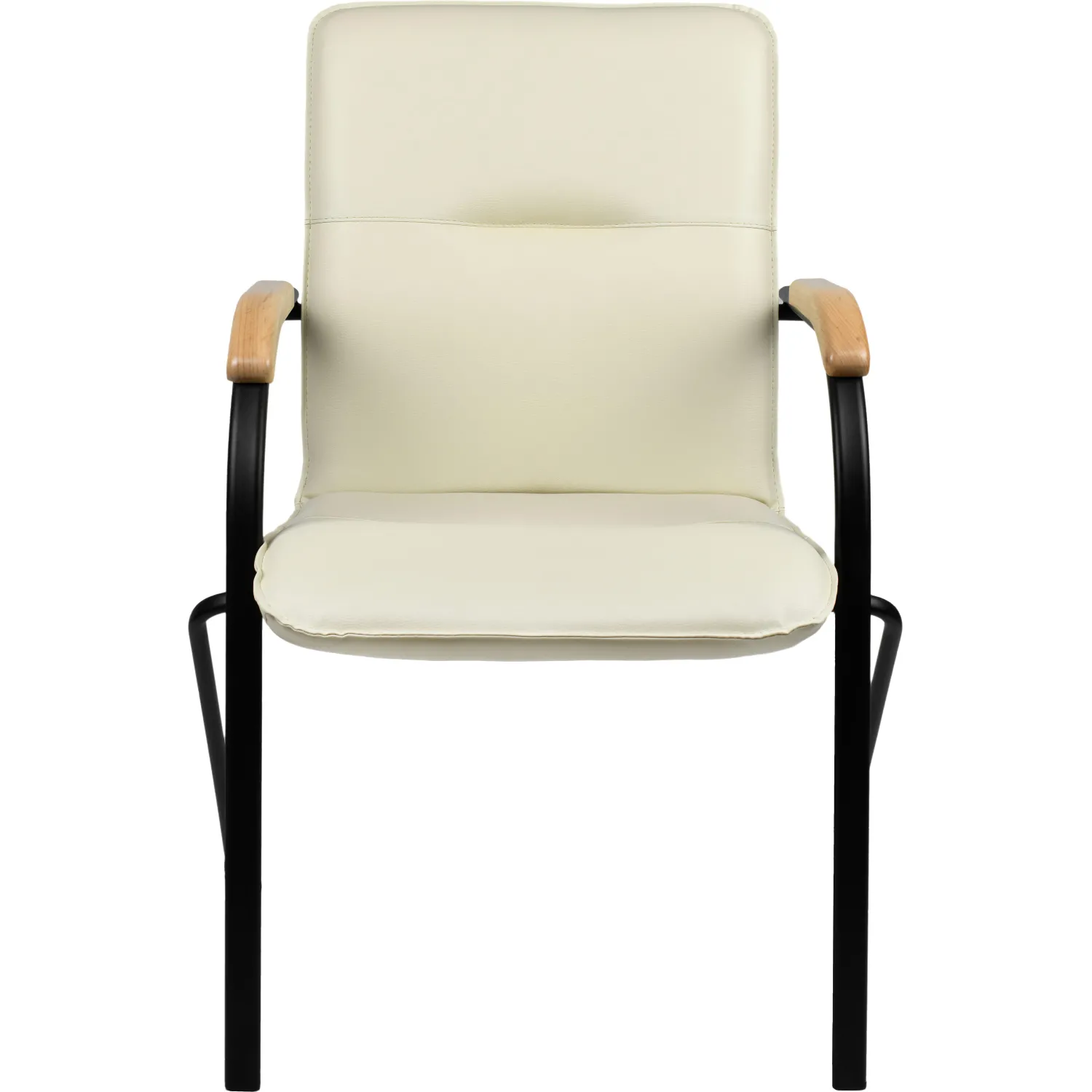 Конференц-кресло UA_EChair SAMBA Black к/з беж./бук (V-18 1.007)