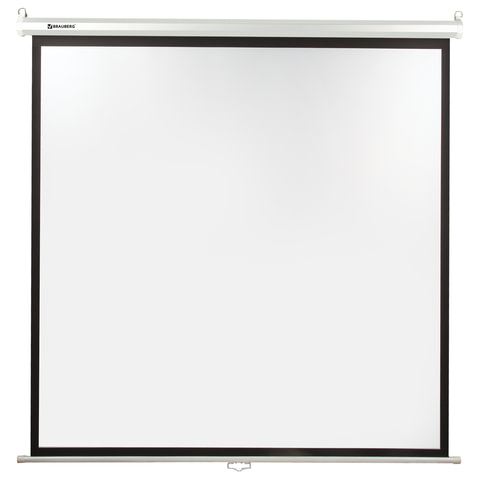 Экран проекционный настенный (150×150 см), матовый, 1:1, BRAUBERG «WALL»