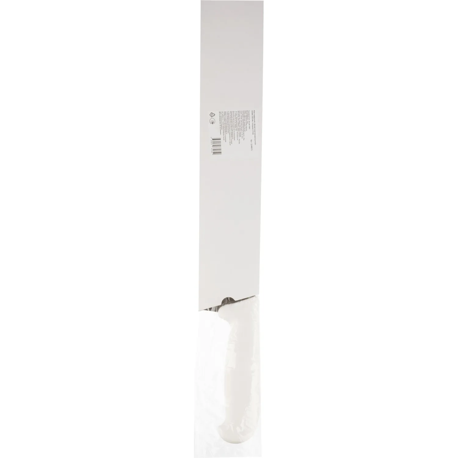 Нож поварской лез 300 мм толщ 2 мм 3Cr13 белая пластиковая ручка