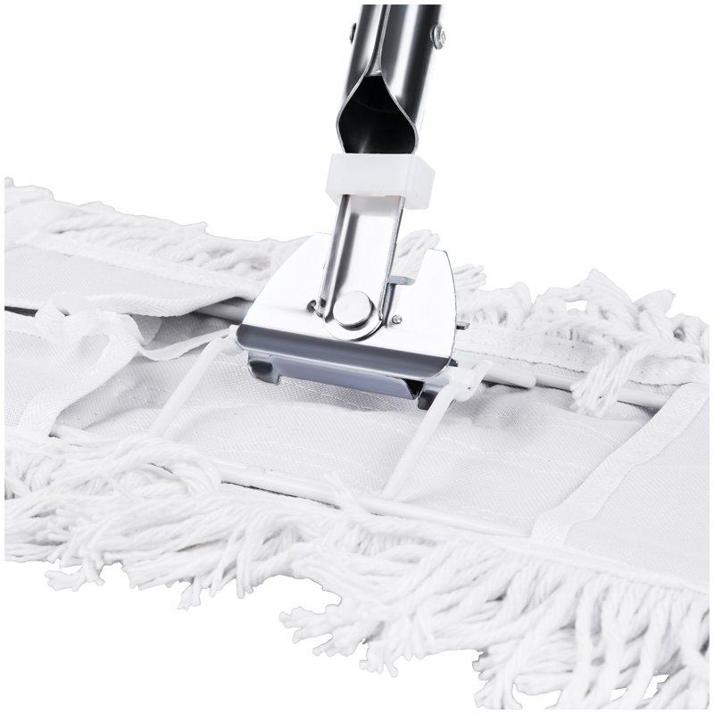 Швабра-рамка OfficeClean Professional, стал. ручка 125см, цельный флаун., МОП с завязками, хлопок 90см