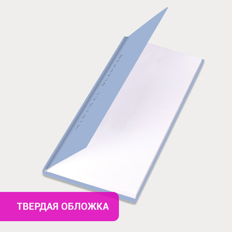 Еженедельник недатированный с резинкой 171×93 мм, BRAUBERG, твердый, 64 л., «Minimal», голубой
