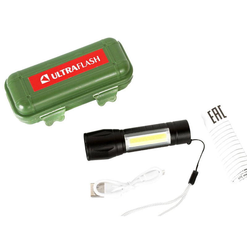 Фонарь ручной Ultraflash E1337 3Вт 3.7В, XPE + COB