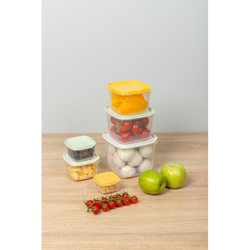Набор конт. Для продуктов clever 6шт 0.12л+0.25л+0.45л+0.75л+1.2л+2.0л