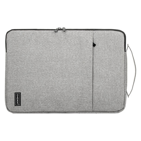 Чехол для ноутбука HEIKKI OPTION 13-14'' (ХЕЙКИ), с ручкой и карманом, серый, 35.5×24х2.5 см