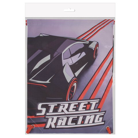 Сумка для обуви BRAUBERG PREMIUMкарманподкладкасветоотражающие элементы43×33 смStreet racing270284