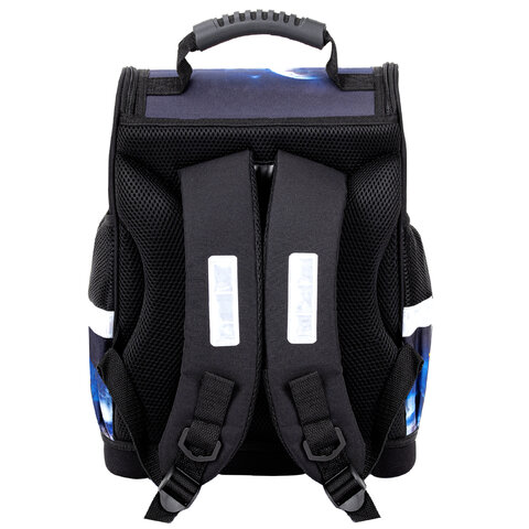 Ранец ЮНЛАНДИЯ WISE, 1 отделение, 3 кармана, устойчивое дно, Space driver, 37×29х15 см