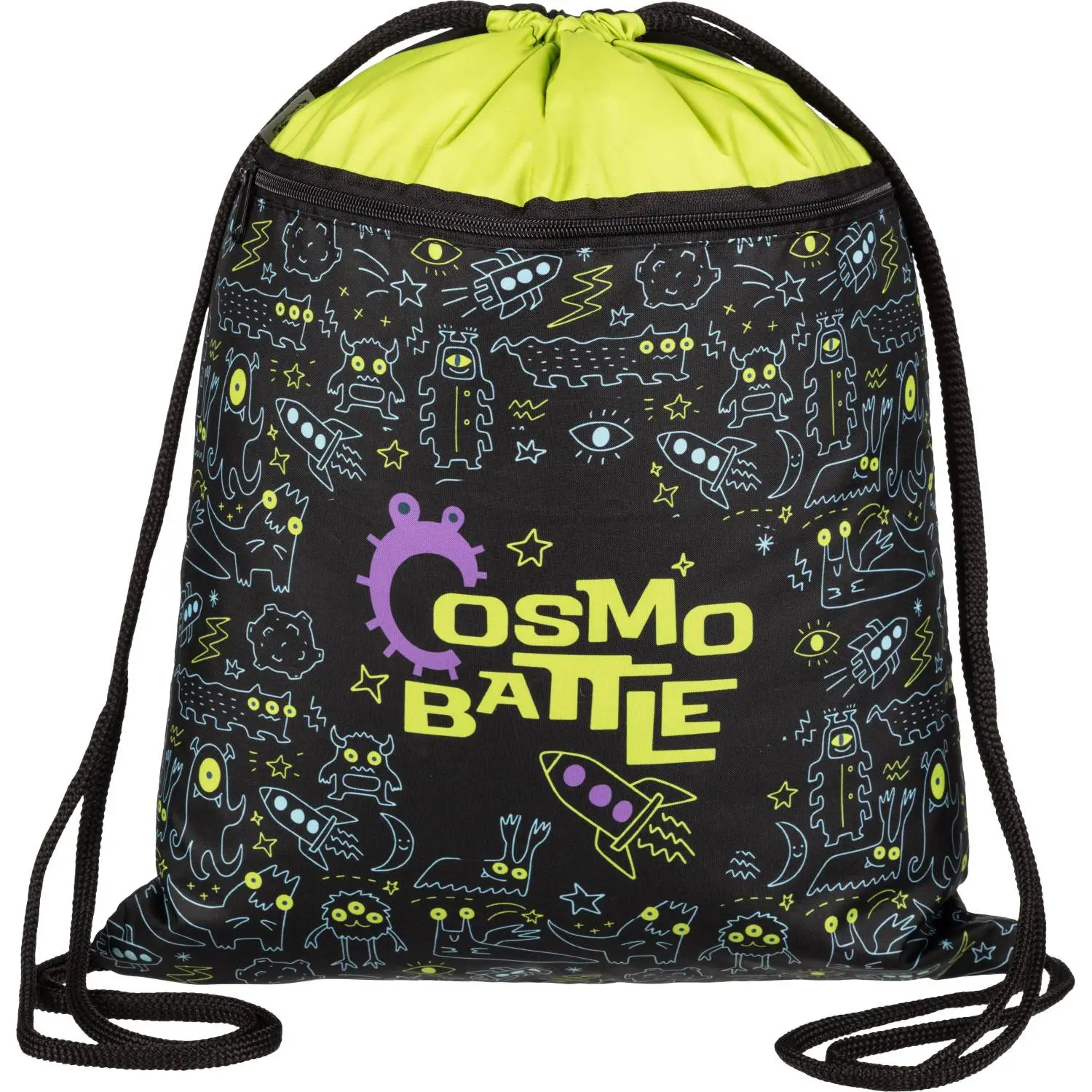 превью Мешок для обуви Комус Класс Cosmo Battle, 360×470 мм, карман, МО-26-2