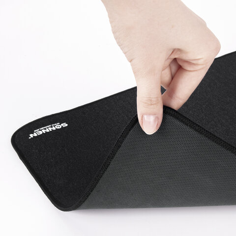 Коврик для мыши игровой SONNEN «WIDE RANGE», резина + ткань, 870×350х4 мм, чёрный
