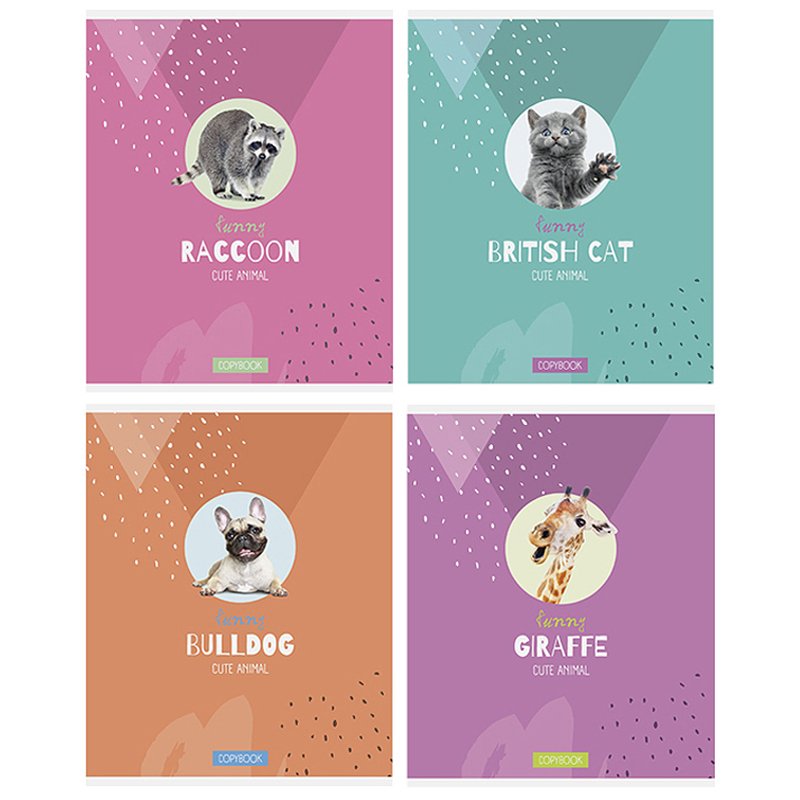 превью Тетрадь 48л., А5, клетка ArtSpace «Питомцы. Cute animal», эконом