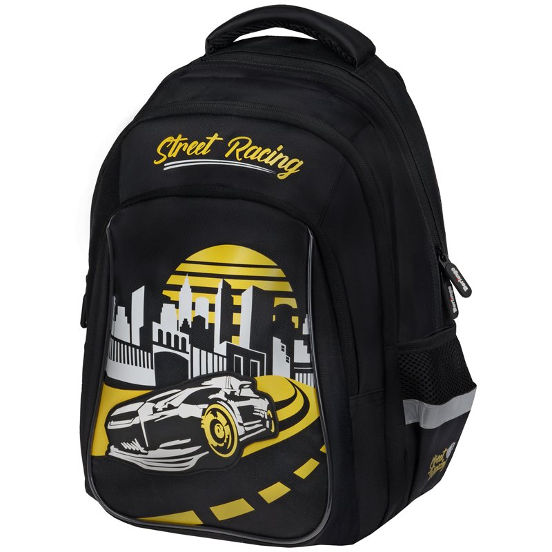 превью Рюкзак Berlingo Comfort «Street racing» 38×27×18см, 3 отделения, 3 кармана, эргономичная спинка
