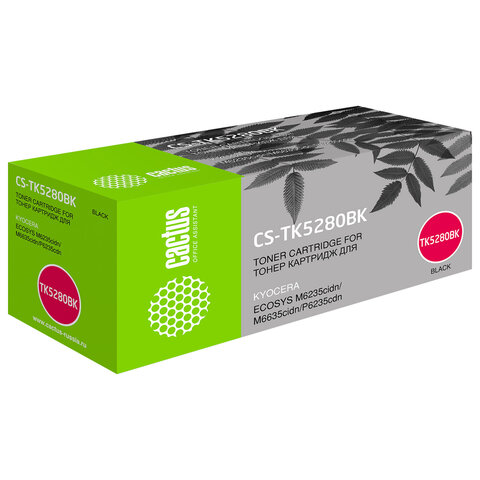 превью Картридж лазерный CACTUS (CS-TK5280BK) для Kyocera P6235cdn/M6235cidn/M6635cidn, черный, ресурс 13000 страниц