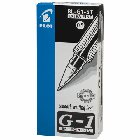 Ручка гелевая PILOT BL-G1-5T черная 0,3мм