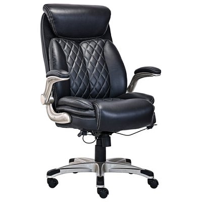 Кресло HAWASAN «Target EX-567»откидные подлокотникирециклированная кожачерное532974