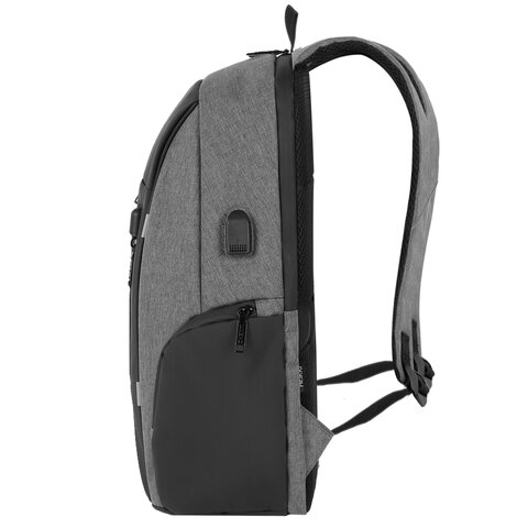 Рюкзак HEIKKI OUTLOOK (ХЕЙКИ) универсальный, отделение для ноутбука, серый, 46×32x16 см